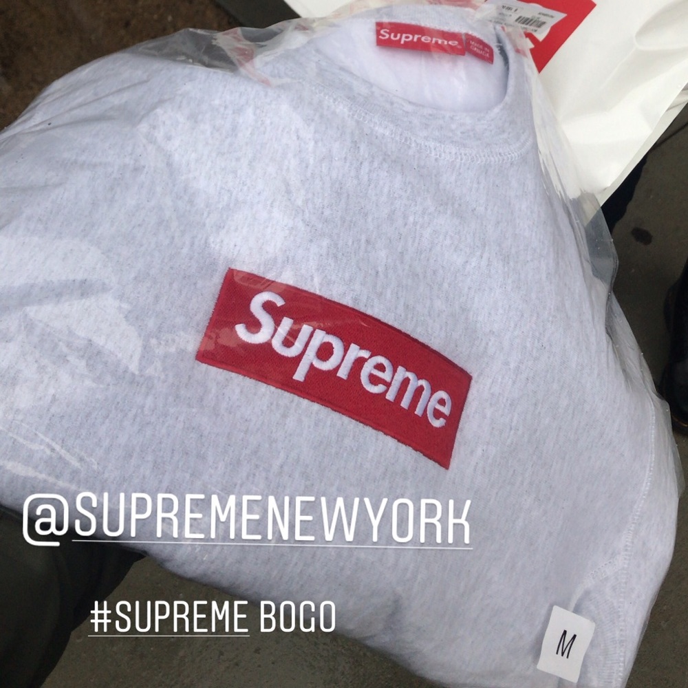 Supreme box logo crew neck bogo